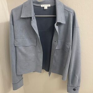 HYFVE Blue Utility Suede Jacket Versatile Design